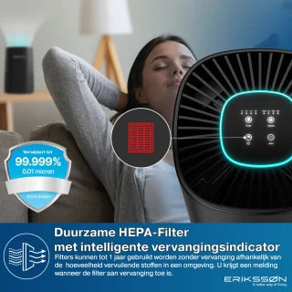 Erikssøn Air Purifier Elite Zwart 240 m3/u