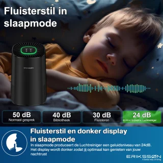 Erikssøn Air Purifier Elite Zwart 240 m3/u