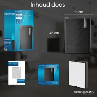 Erikssøn Luchtreiniger met Luchtbevochtiger Air Purifier 330 m3/u