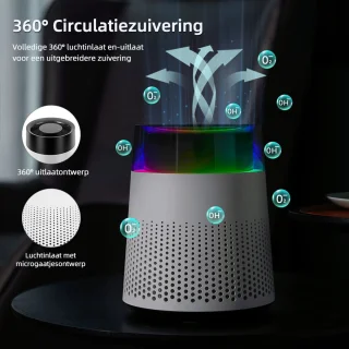 Gloovon Luchtreiniger Zwart