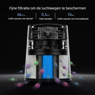 Gloovon Luchtreiniger Zwart