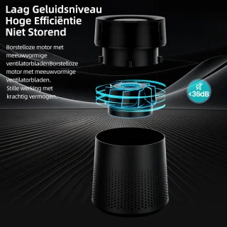 Gloovon Luchtreiniger Zwart