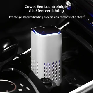 Gloovon Mini Luchtreiniger - Auto - Wit
