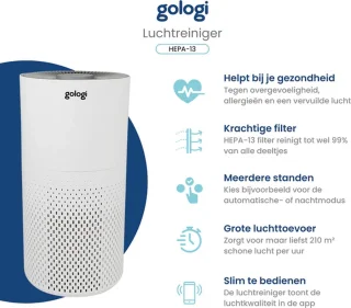 Gologi Luchtreiniger Air Purifier Wit