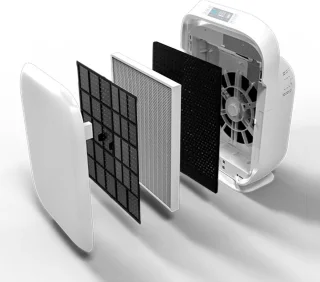 Haus & Luft Luchtreiniger HEPA WiFi Wit