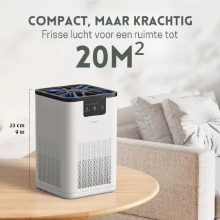 Intelectro Luchtreiniger HEPA H13 Wit/Zwart