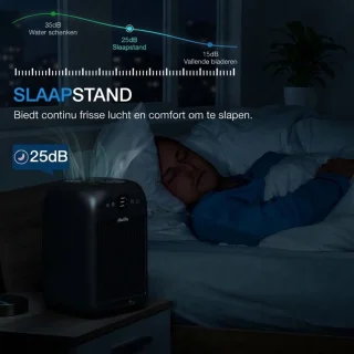 KLS luchtreiniger met hepa-filter - zwart