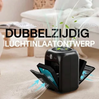 KLS luchtreiniger met hepa-filter - zwart
