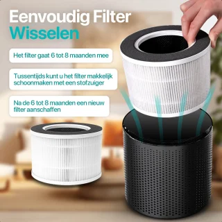 KRAFT Luchtreiniger HEPA 13 Zwart