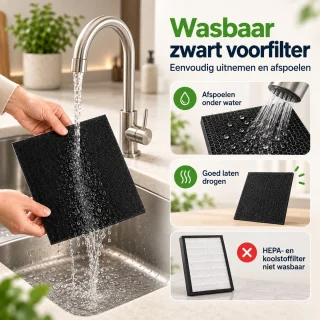 Lapamax luchtreiniger met HEPAfilter H13 voor huisdieren, CADR 295 m³/u