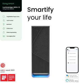 Luchtreiniger HEPA & Koolstoffilter met App