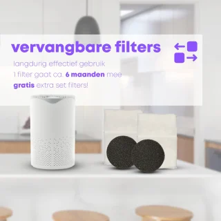 Luchtreiniger Mini met HEPA Filter en Ionisator
