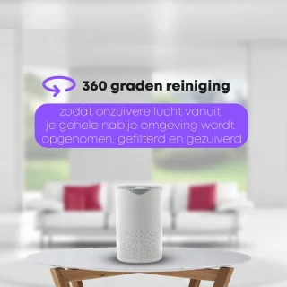 Luchtreiniger Mini met HEPA Filter en UV lamp