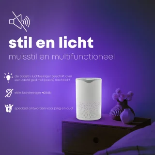 Luchtreiniger Mini met HEPA Filter en UV lamp