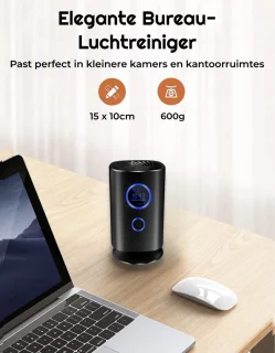 Mini Air Purifier Zwart - Luchtreiniger met HEPA Filter