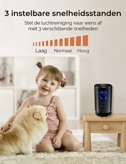 Mini Air Purifier Zwart - Luchtreiniger met HEPA Filter