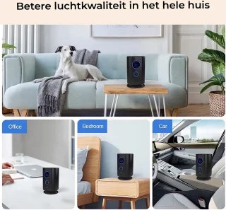 Mini Air Purifier Zwart - Luchtreiniger met HEPA Filter