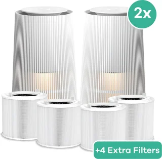 MiRi EasyBreath luchtreiniger (2x + 4 extra filters)