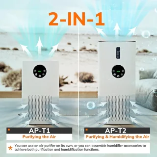 MIUI® Luchtreiniger en Luchtbevochtiger 2-in-1 met HEPA Filter