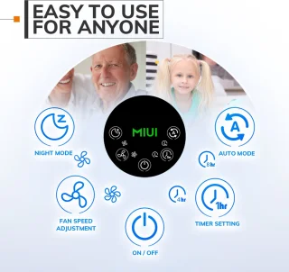 MIUI Luchtreiniger met HEPA Filter 150m³/h