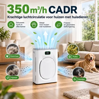 Mupoo luchtreiniger met H13 HEPA-filter