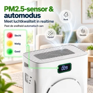 Mupoo luchtreiniger met H13 HEPA-filter