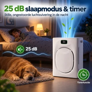 MUPOO luchtreiniger met hepafilter voor huisdieren