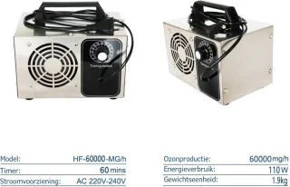 Ozon Generator Luchtreiniger Met Timer