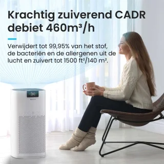 Pro Breeze Luchtreiniger 5-in-1 UV + HEPA Wit