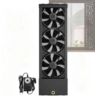 Raamafzuigventilator 50-55 cm zwart