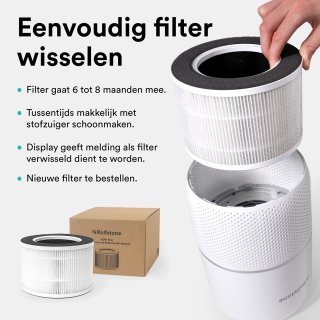 Rolfstone Air Balance Luchtreiniger met HEPA 13 en koolstoffilter