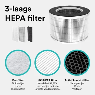 Rolfstone Air Balance Luchtreiniger met HEPA 13 en koolstoffilter