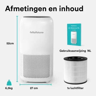Rolfstone Air Balance XL Luchtreiniger met HEPA 13 filter