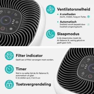 Rolfstone Air Balance XL Luchtreiniger met HEPA 13 filter