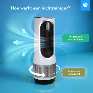 Silvergear Luchtreiniger Hot & Cold 3-1 met HEPA 13 Filter Wit