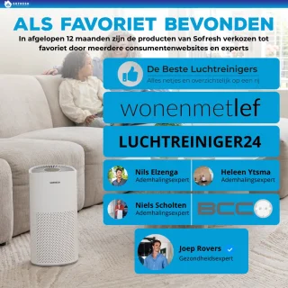 Sofresh luchtreiniger 30 m² met app en 3 HEPA-filters