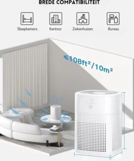 StayPowered Luchtreiniger 3in1 Zwart Kleine Ruimtes