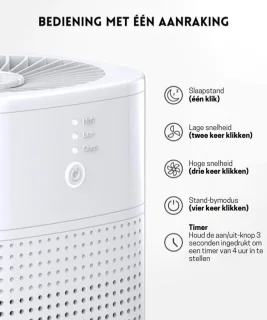 StayPowered Luchtreiniger 3in1 Zwart Kleine Ruimtes