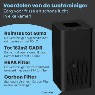 Swinkle Luchtreiniger Air Purifier HEPA Filter