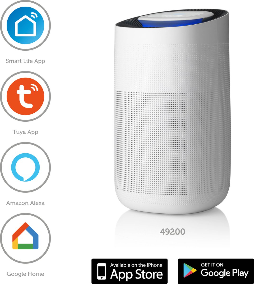 Wat vinden we goed aan de Trebs 49200 Smart luchtreiniger wit