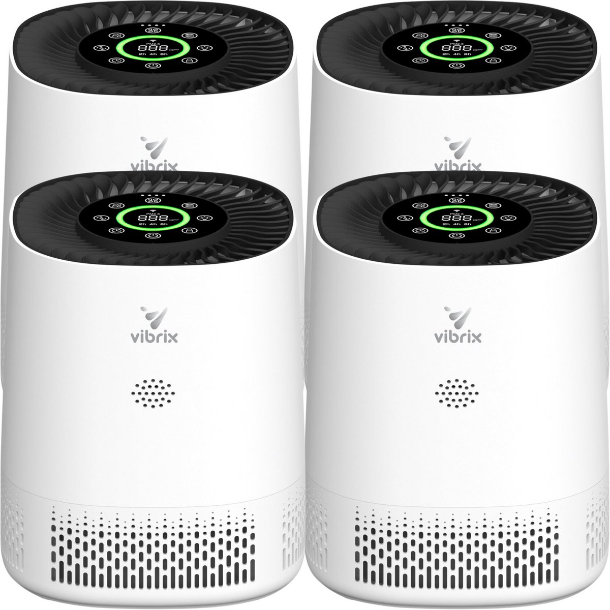 De Vibrix PureFlow15 luchtreiniger 4-pack in één oogopslag