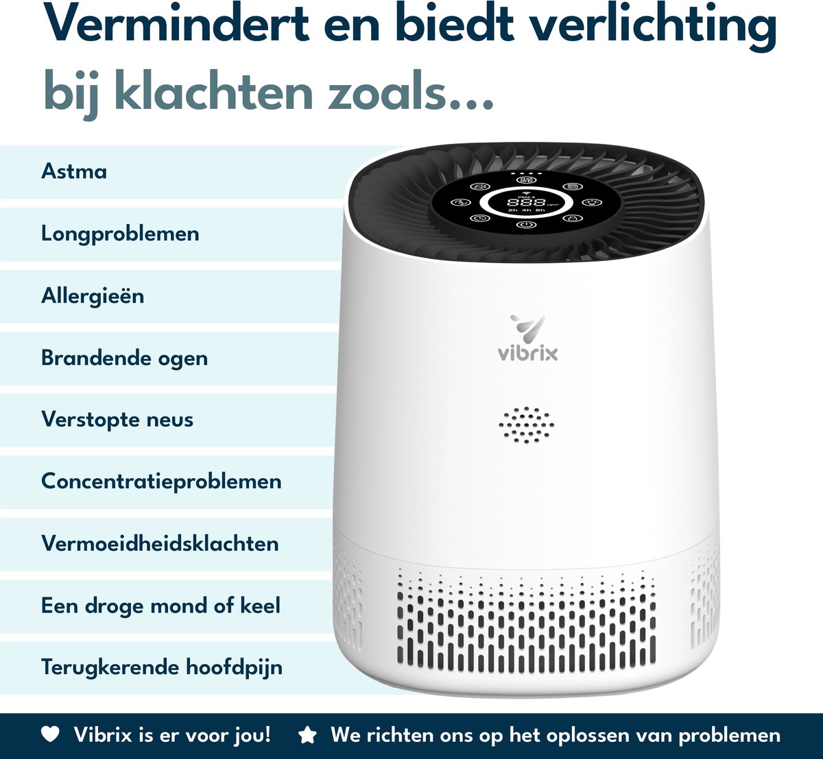 Wat vinden we goed aan de Vibrix PureFlow15 Pro Luchtreiniger 2-pack