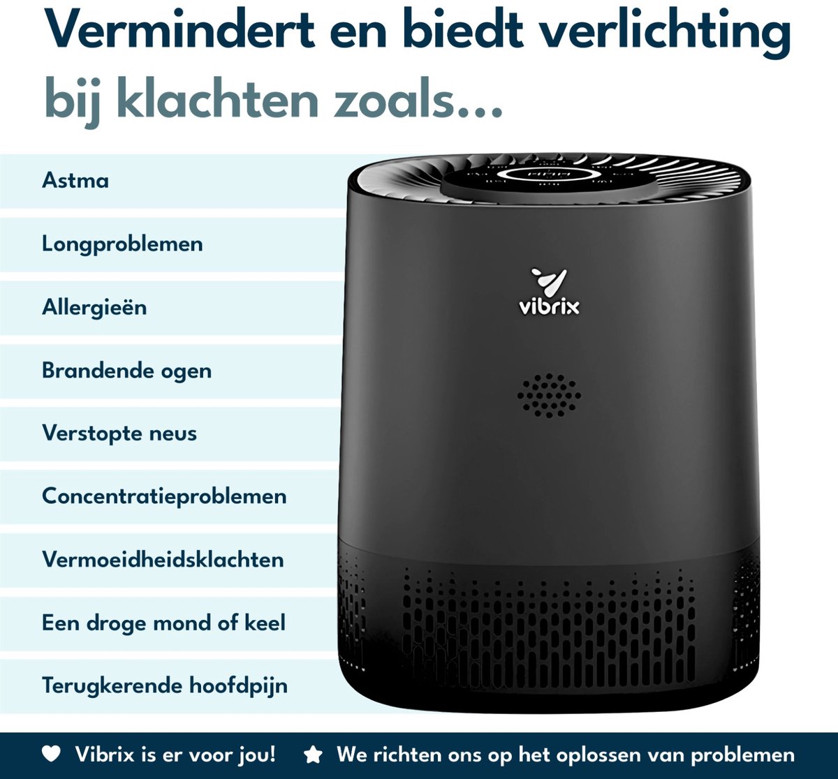 Wat vinden we goed aan de Vibrix PureFlow15 Pro luchtreiniger met extra filter en APP
