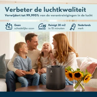 Vibrix PureFlow15 Pro luchtreiniger met extra filters en app