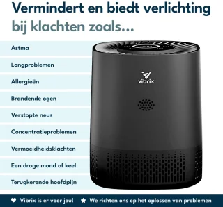 Vibrix PureFlow15 Pro luchtreiniger met extra filters en app
