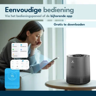 Vibrix PureFlow15 Pro luchtreiniger met extra filters en app