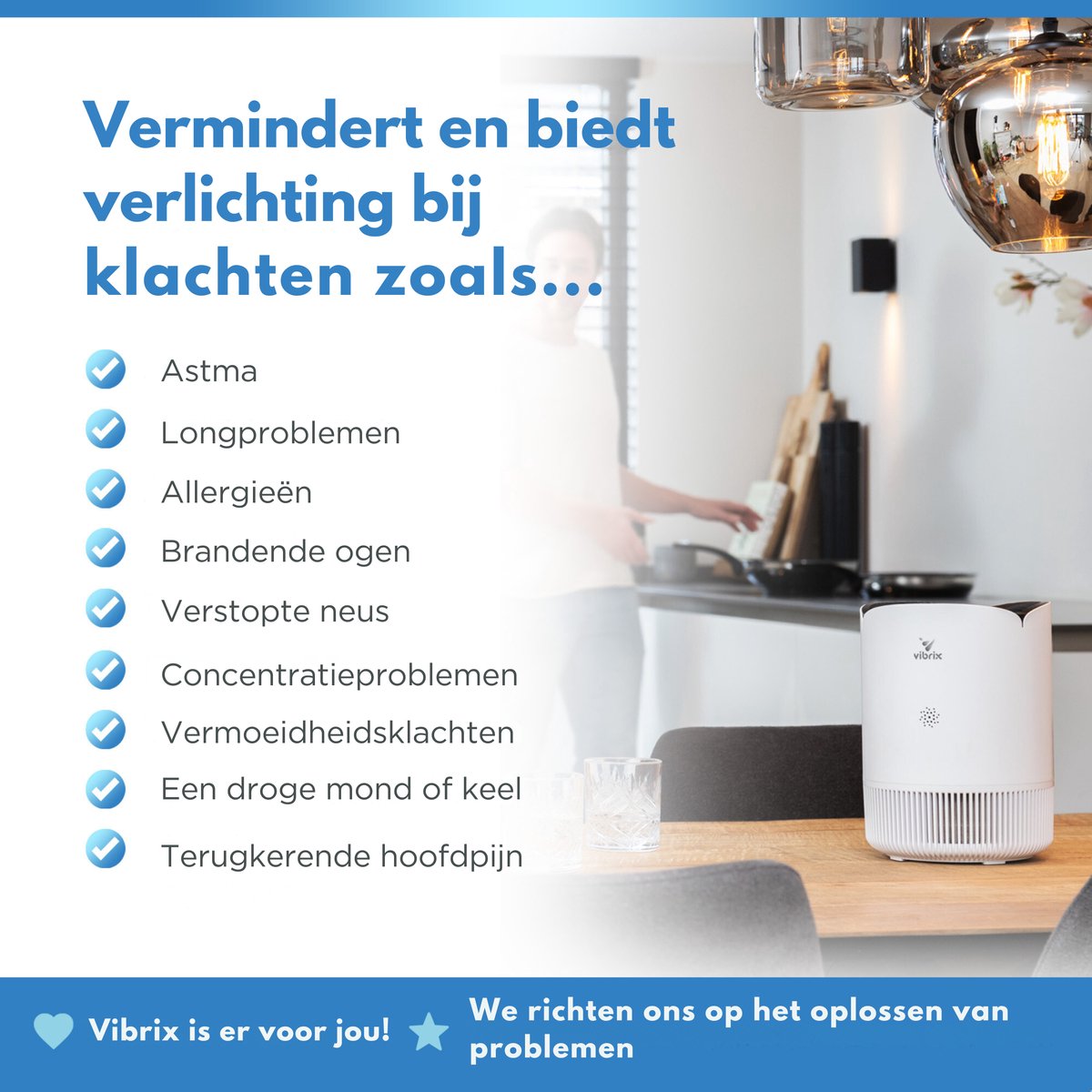 Wat vinden we goed aan de Vibrix PureFlow30 luchtreiniger 30 m²
