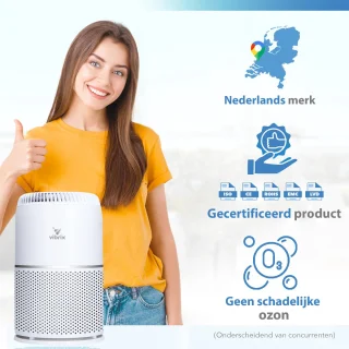 Vibrix Vortex20 luchtreiniger met 3 extra filters en afstandsbediening