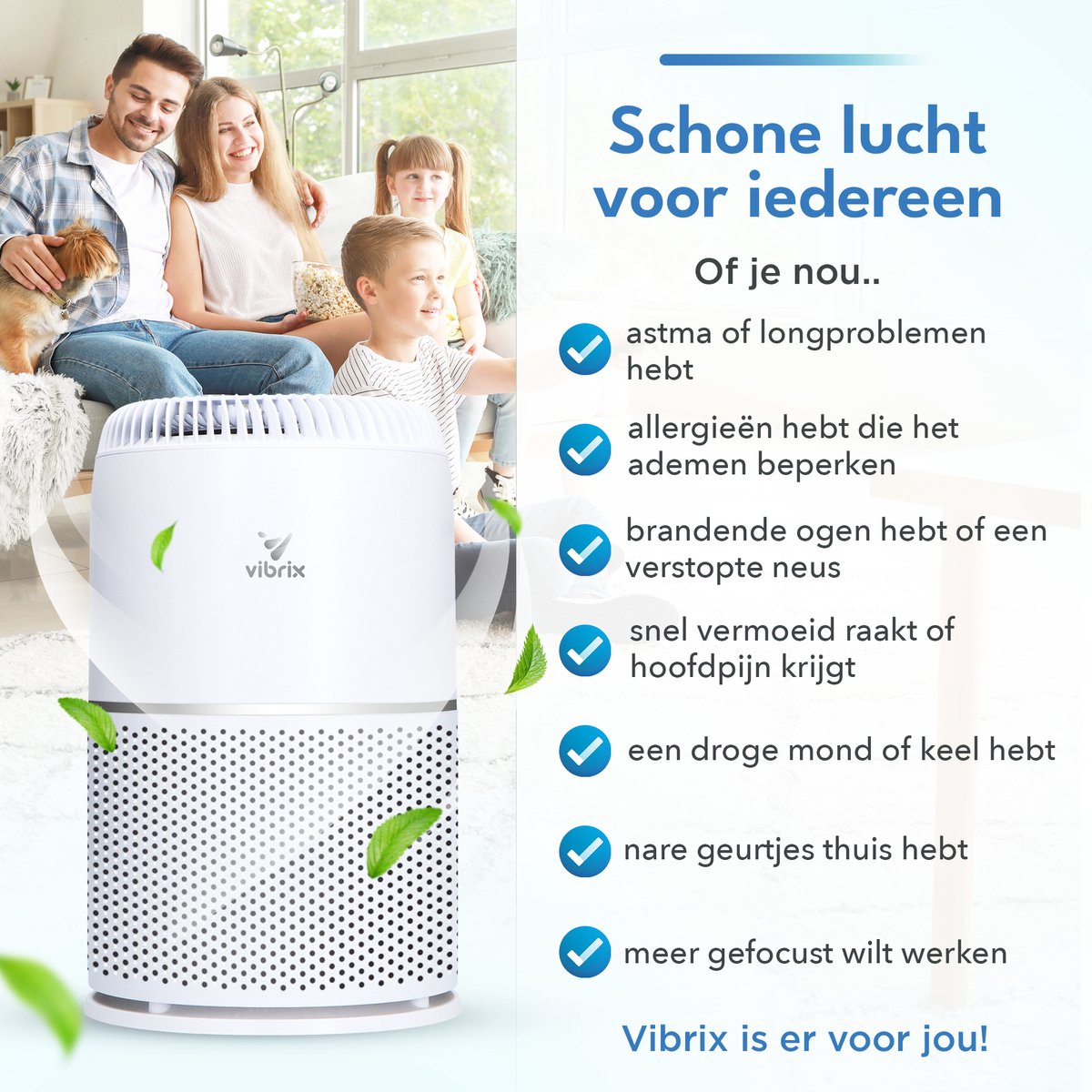 Wat vinden we goed aan de Vibrix Vortex20 Luchtreiniger Set - 2 Stuks met Afstandsbediening