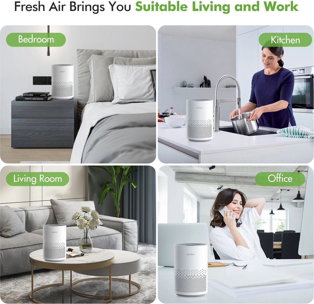 Wat vinden we goed aan de Wildor® Luchtreiniger Air Purifier 3-laags filter